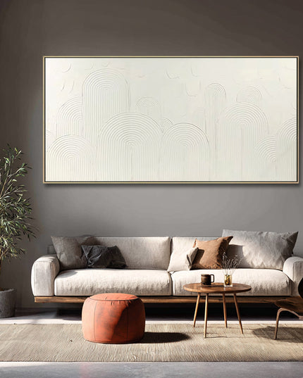 Weiss Bogen Relief – Minimalistisch