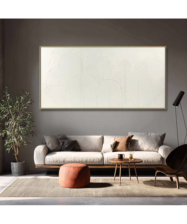 Weiss Bogen Relief – Minimalistisch