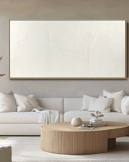 Weiss Bogen Relief – Minimalistisch