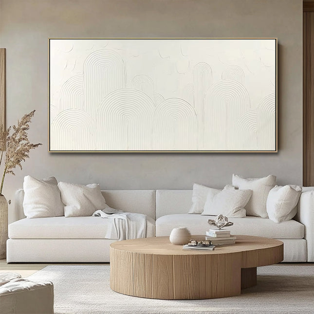 Weiss Bogen Relief – Minimalistisch