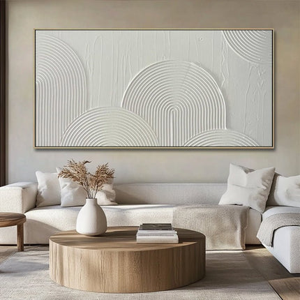 Weiss Bogen Relief – Minimalistisch