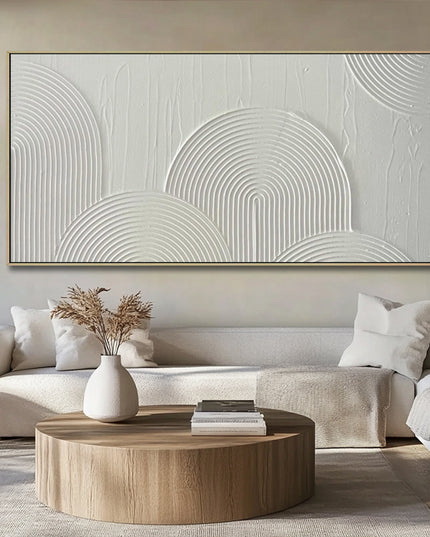 Weiss Bogen Relief – Minimalistisch
