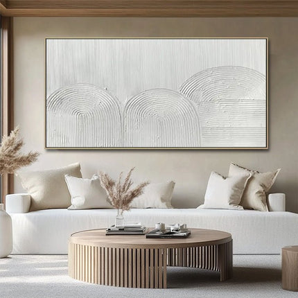 Weiss Bogen Relief – Minimalistisch