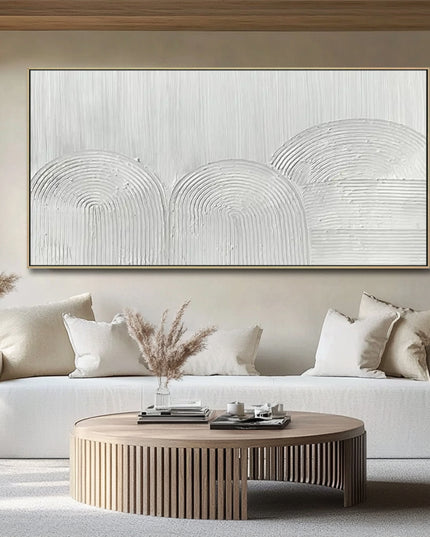 Weiss Bogen Relief – Minimalistisch