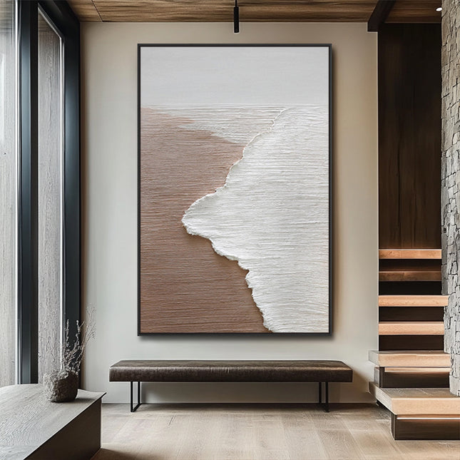 Sand Ufer Textur – Wabi Sabi Gemälde