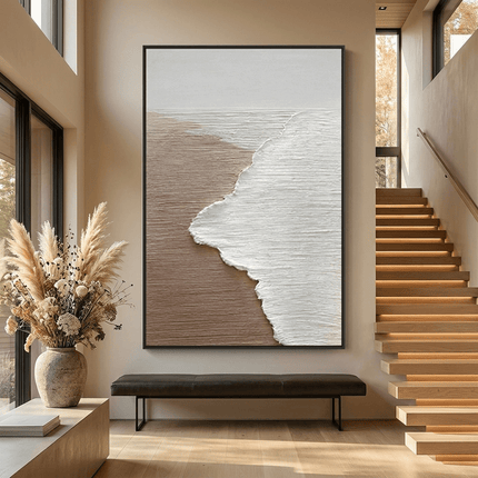 Sand Ufer Textur – Wabi Sabi Gemälde