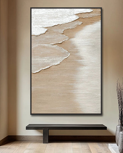 Sand Ufer Textur – Wabi Sabi Gemälde