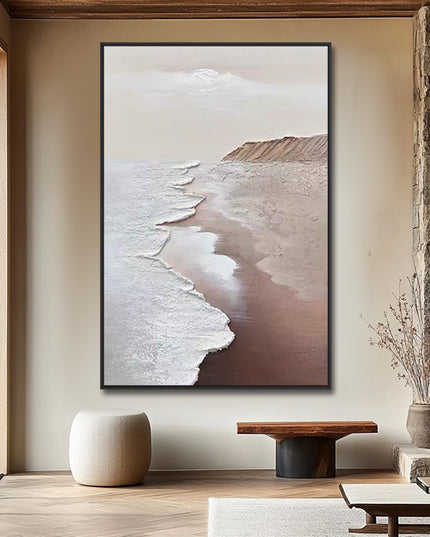 Sand Ufer Textur – Wabi Sabi Gemälde