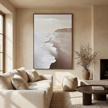 Sand Ufer Textur – Wabi Sabi Gemälde