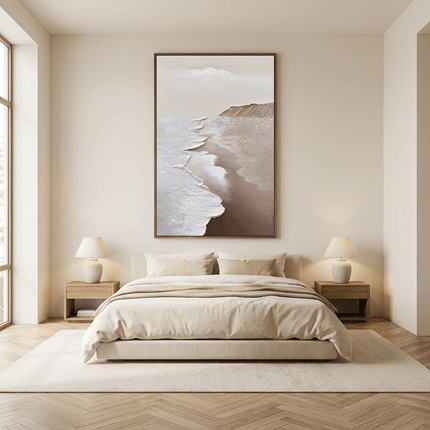 Sand Ufer Textur – Wabi Sabi Gemälde