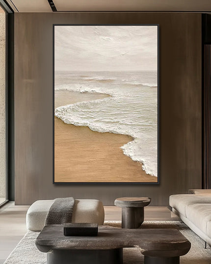 Sand Ufer Textur – Wabi Sabi Gemälde