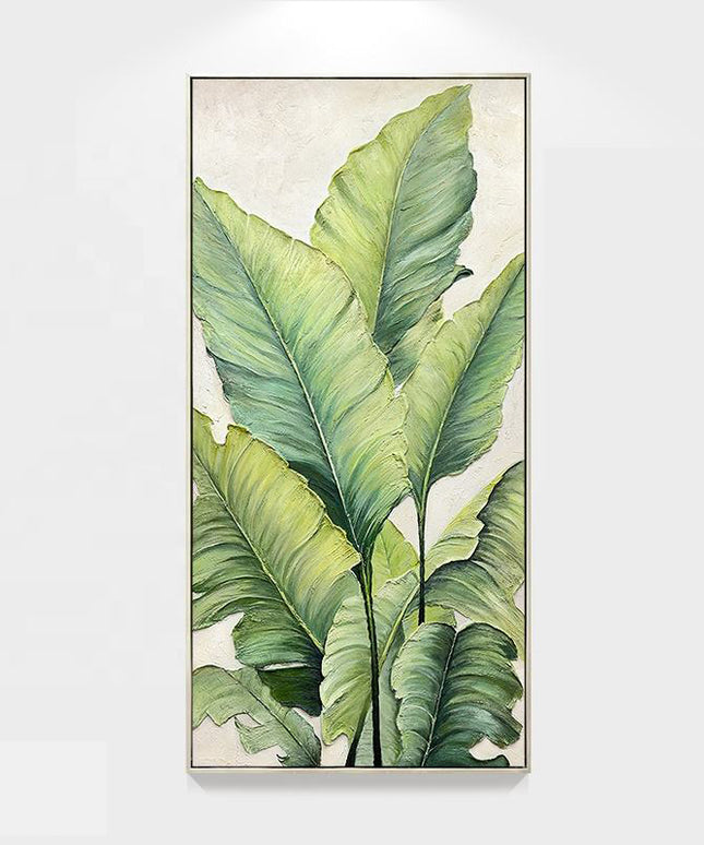 Tropische Bananenblätter – Wandgemälde
