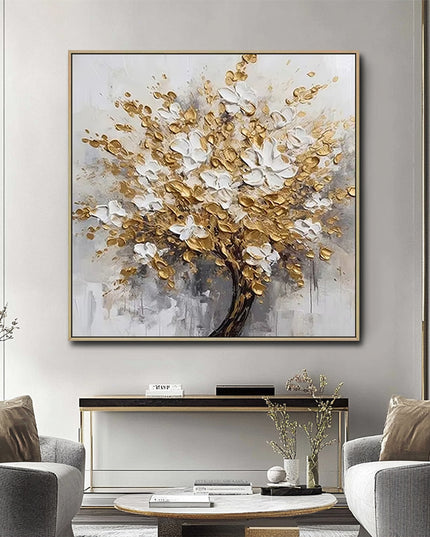 Goldener Blütenbaum – Wandgemälde