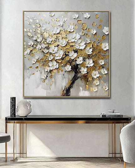 Goldener Blütenbaum – Wandgemälde