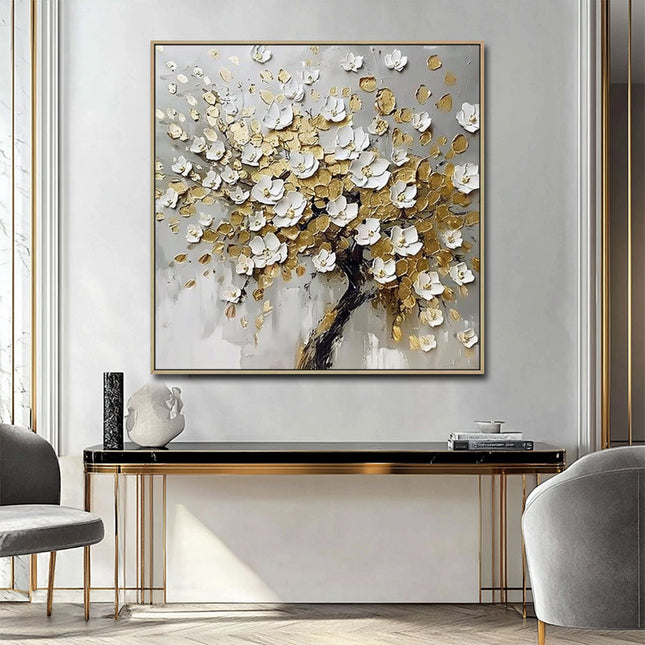 Goldener Blütenbaum – Wandgemälde