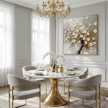 Goldener Blütenbaum – Wandgemälde