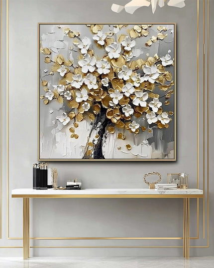 Goldener Blütenbaum – Wandgemälde