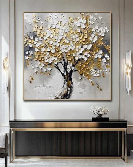 Goldener Blütenbaum – Wandgemälde