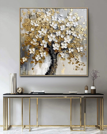 Goldener Blütenbaum – Wandgemälde