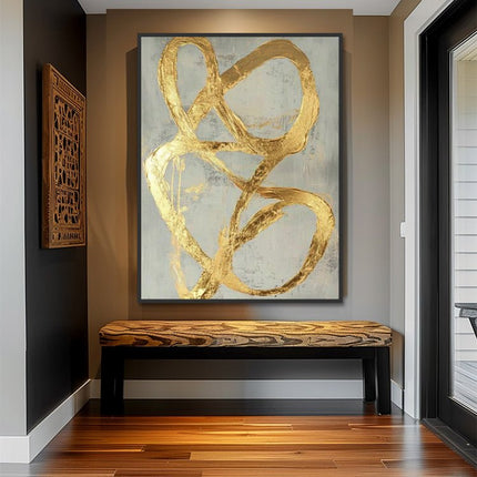 Gold Rings Abstract – Wall Mural