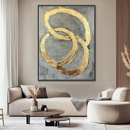 Gold Rings Abstract – Wall Mural