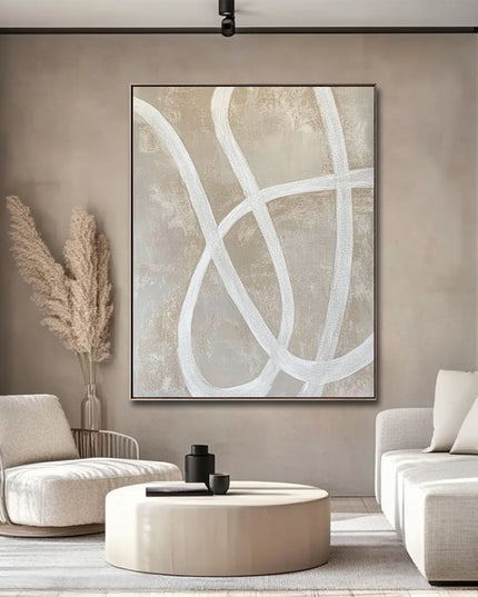 Creme Weiss Palette Knife – Gemälde