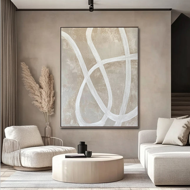 Creme Weiss Palette Knife – Gemälde