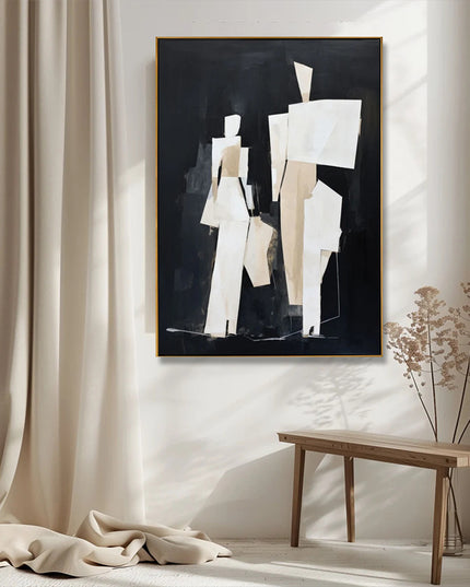 Kubistisches Paar Abstrakt – Wandgemälde