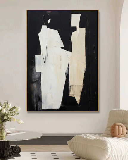 Kubistisches Paar Abstrakt – Wandgemälde
