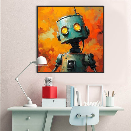 Niedlicher Roboter Kinderzimmer – Wandkunst