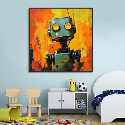 Niedlicher Roboter Kinderzimmer – Wandkunst