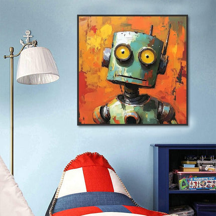 Niedlicher Roboter Kinderzimmer – Wandkunst