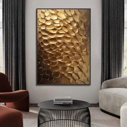 Gold Akzente Abstrakt – Wandbild
