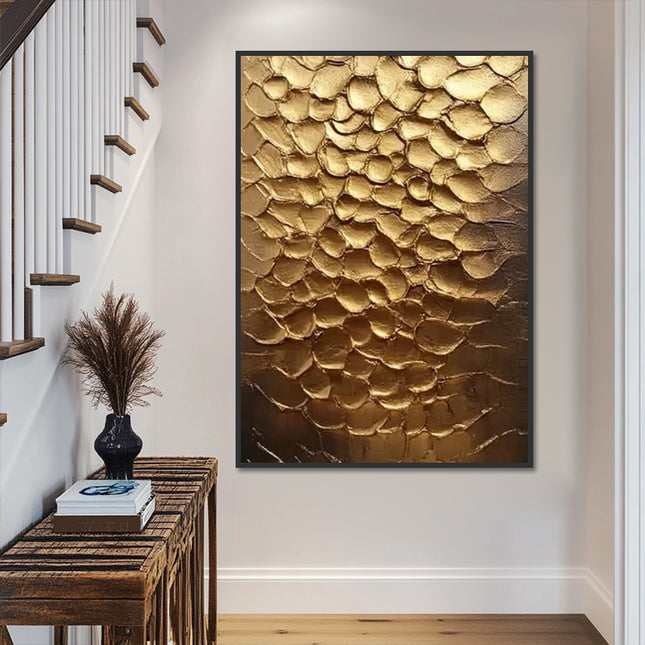 Gold Akzente Abstrakt – Wandbild