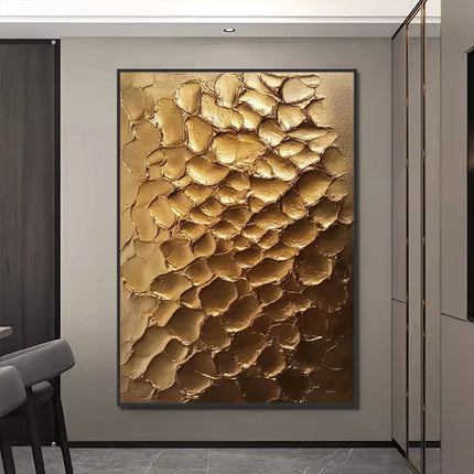 Gold Akzente Abstrakt – Wandbild