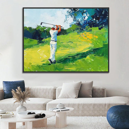 Golfspieler Grünes Feld – Wandgemälde – NYMP-746