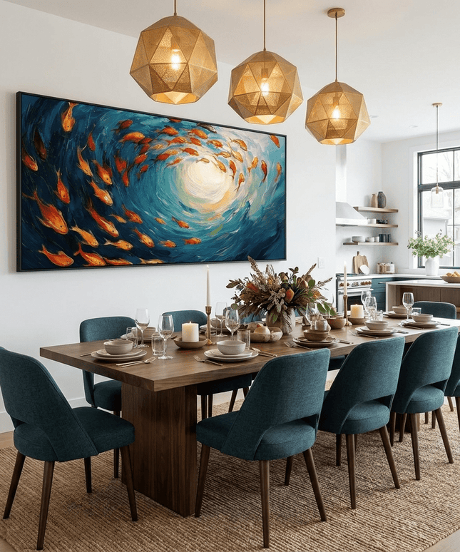 Golden Fish Panorama – Wall Mural