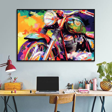 Colorful Motorcycle Vintage – Wall Mural