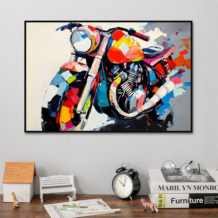 Colorful Motorcycle Vintage – Wall Mural