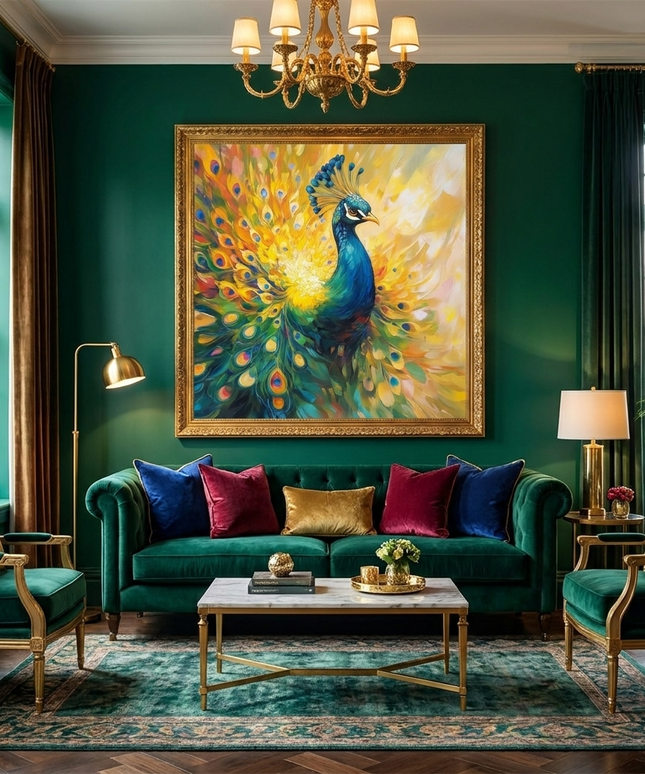 Colorful Peacock – Mural