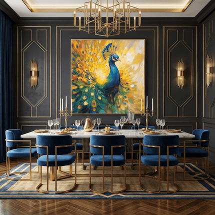 Pfau Farbenfroh – Wandgemälde