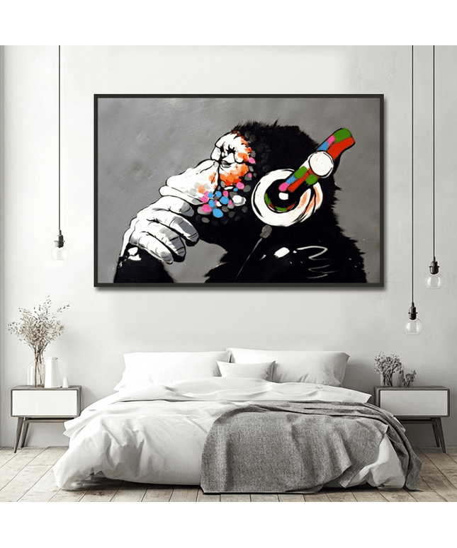 Gorilla with Headphones - Pop Art Mural