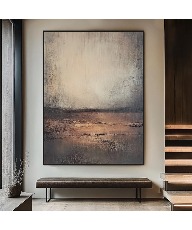 Nebel Horizont Abstrakt – Wandgemälde