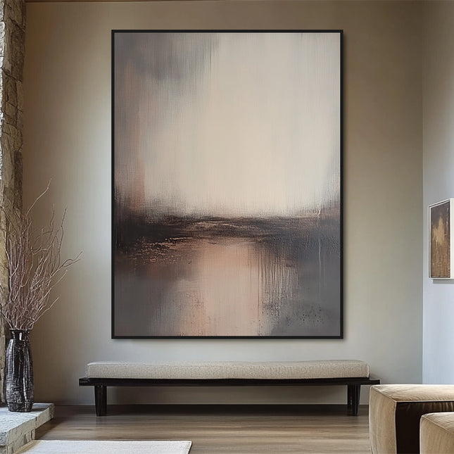 Nebel Horizont Abstrakt – Wandgemälde