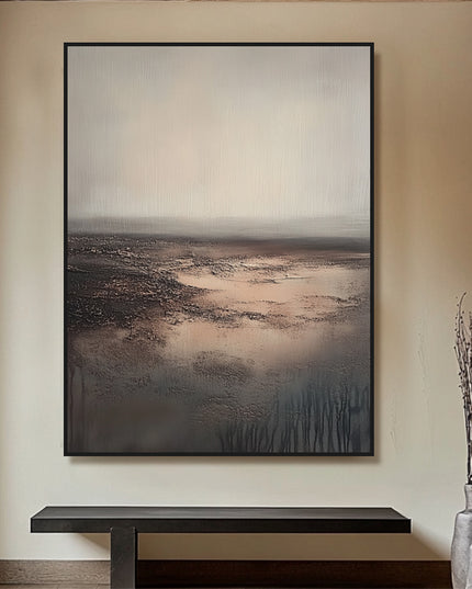 Nebel Horizont Abstrakt – Wandgemälde