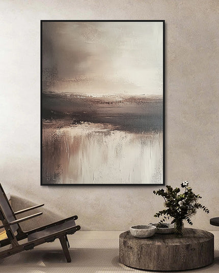 Nebel Horizont Abstrakt – Wandgemälde