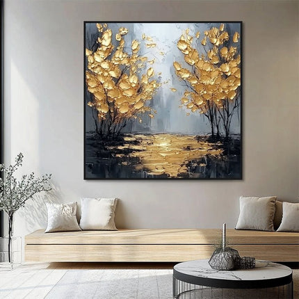 Gold Trees Alley – Wall Mural