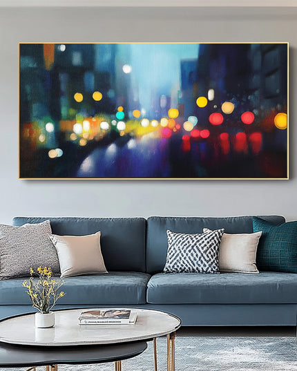 Stadt Nacht Lichter – Wandgemälde