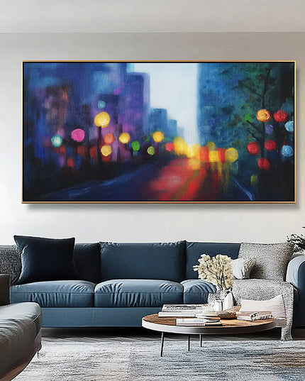 Stadt Nacht Lichter – Wandgemälde