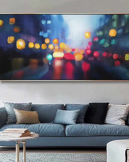 Stadt Nacht Lichter – Wandgemälde